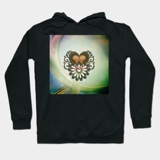 Elegant heart with skulls Hoodie